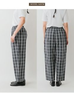 TRAVAIL MANUEL トラバイユマニュアル コットン ダンプ チェック