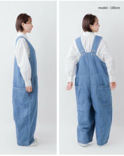 40%OFF】tumugu ツムグ コットン リネン デニム オールインワン