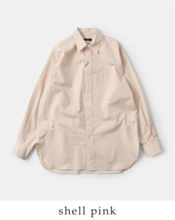 Y YLEVE コットンシャツ　白　サイズ4 YLEVE イレーヴ コットン ブロード レギュラーカラー シャツ