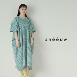 sneeuw スニュウ コットン ギンガム 2way ワンピース snw31-11 sneeuw スニュウ コットン ギンガム 2way ワンピース snw31-11