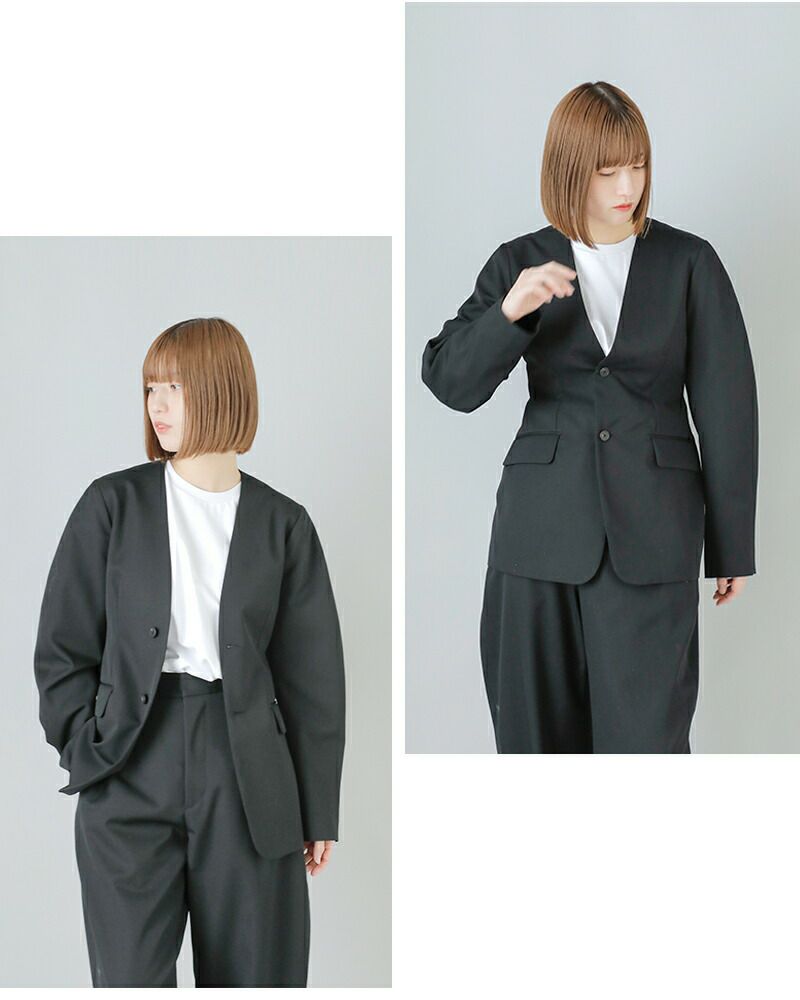 40%OFF】【÷÷】LOEFF ロエフ 高密度 ウール ギャバ カーブ ノー