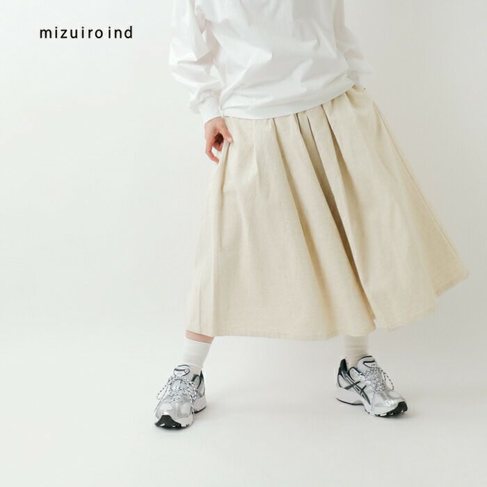 mizuiro ind ミズイロインド 綿麻プリペラクロス キュロット