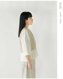 BATONER | グラッシー レース プチ ベスト – H+HELIOTROPE