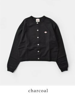 DANTON ダントン コットン ドットボタン クルーネック