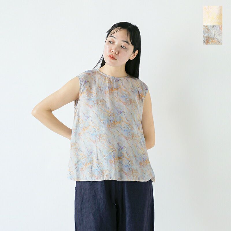 ROBE de PEAU ローブデポー シルク ミックス マーブルパターン