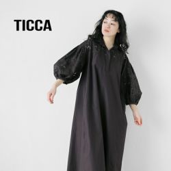 タグ付新品　TICCAティッカ　袖レースパフスリーブシャツ七分袖　未使用 タグ付新品 TICCAティッカ 袖レースパフスリーブシャツ七分袖 未