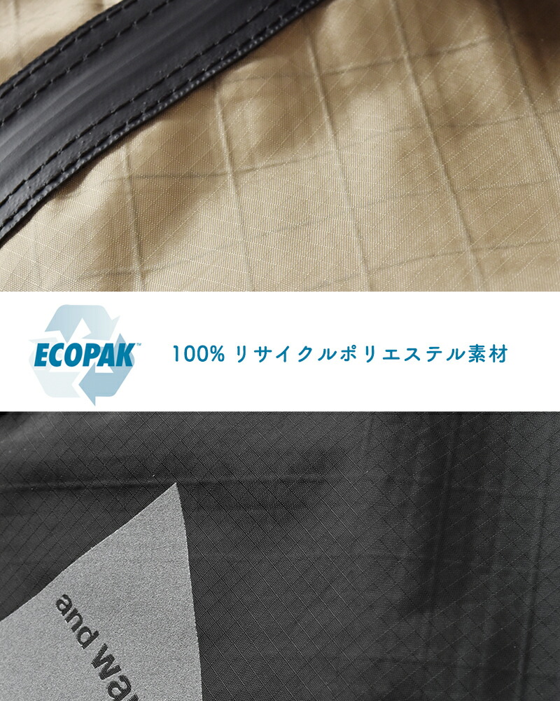 and wander アンドワンダー エコパック 18L バックパック “ECOPAK 18L 