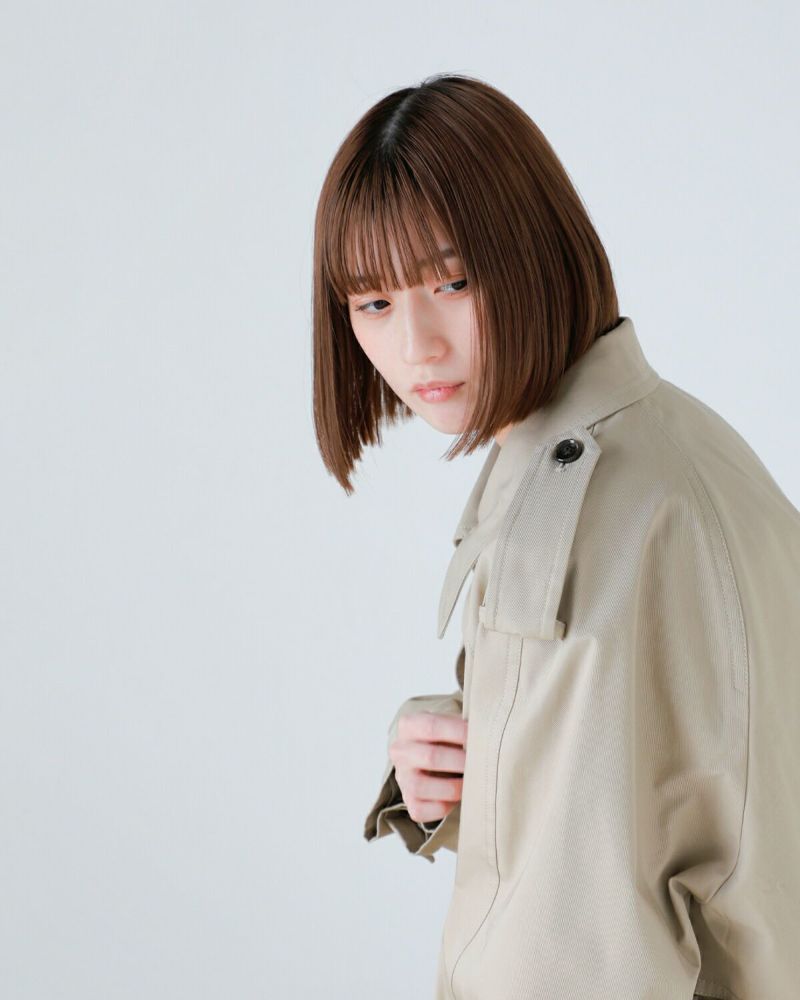 CLANE クラネ オーバー ショート トレンチ コート 18103-0422-kk