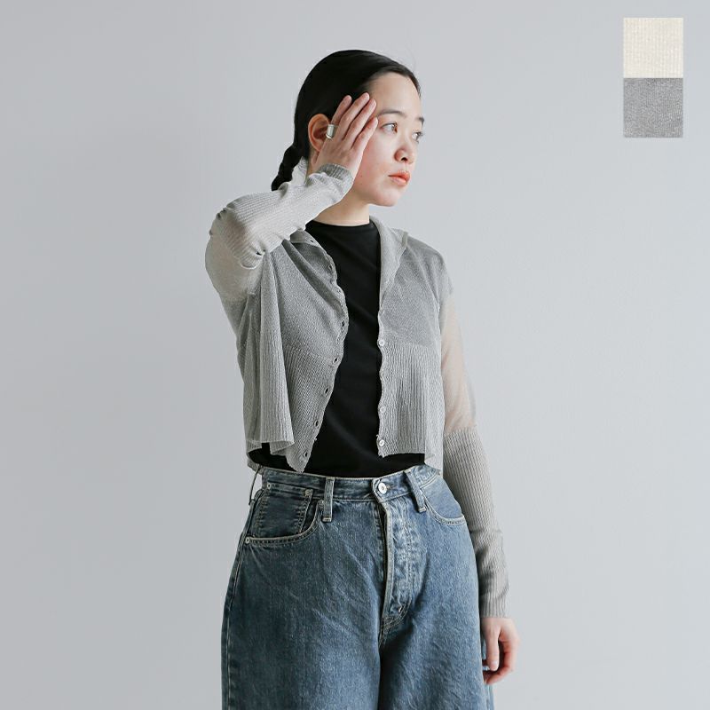 Hella ヘラ シアー ハイネック カーディガン “SHEER HIGH NECK