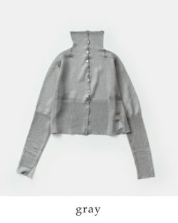 トップス Hella sheer high neck cardigan gray sheer high neck cardigan - Hella (ヘラ）公式通販サイト