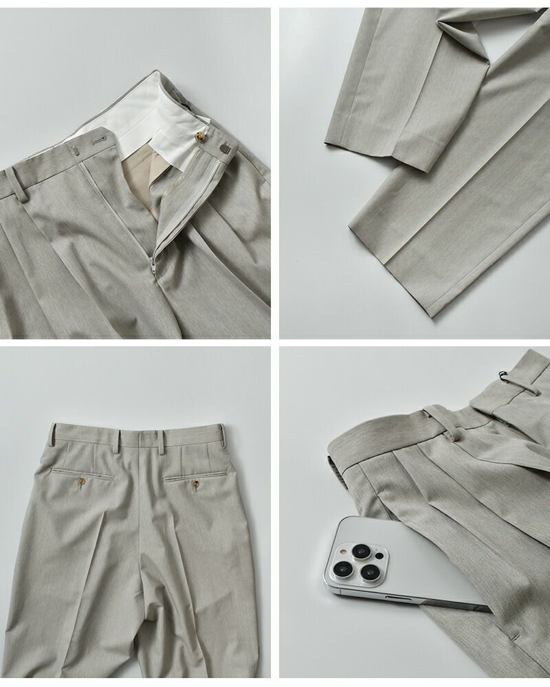 30%OFF】【÷÷】YLEVE イレーヴ ウール シャンブレー トラウザー