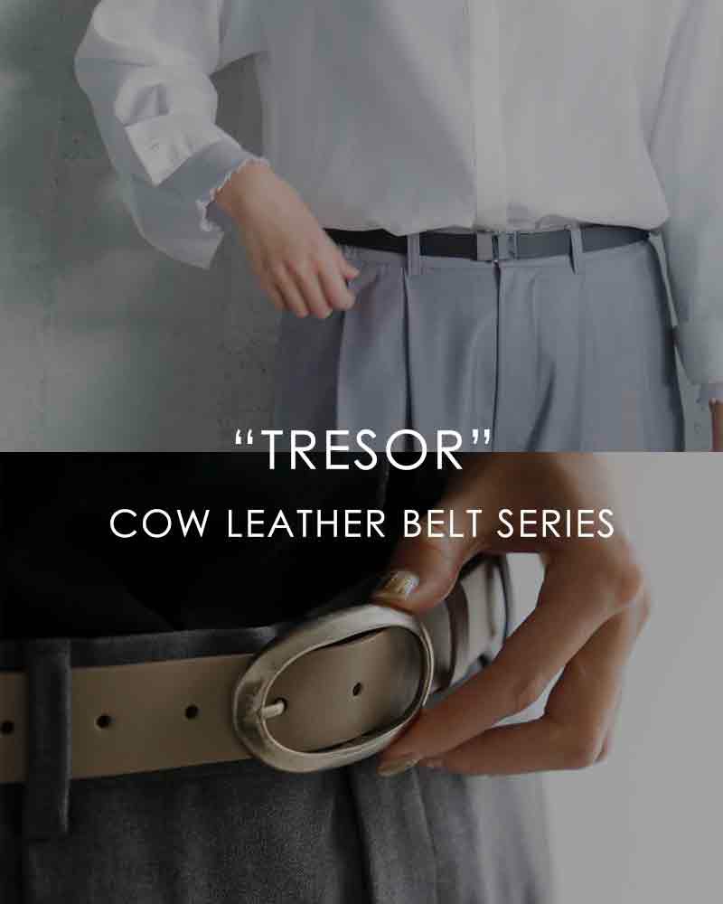 LEFIJE Tresor カウレザー ベルト LEFIJE レフィエ カウレザー ベルト Tresor m4621aesor