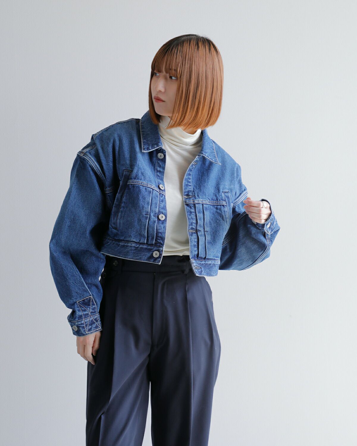 KURO クロ ショート デニム ジャケット “POWER SHOULDER SHORT DENIM