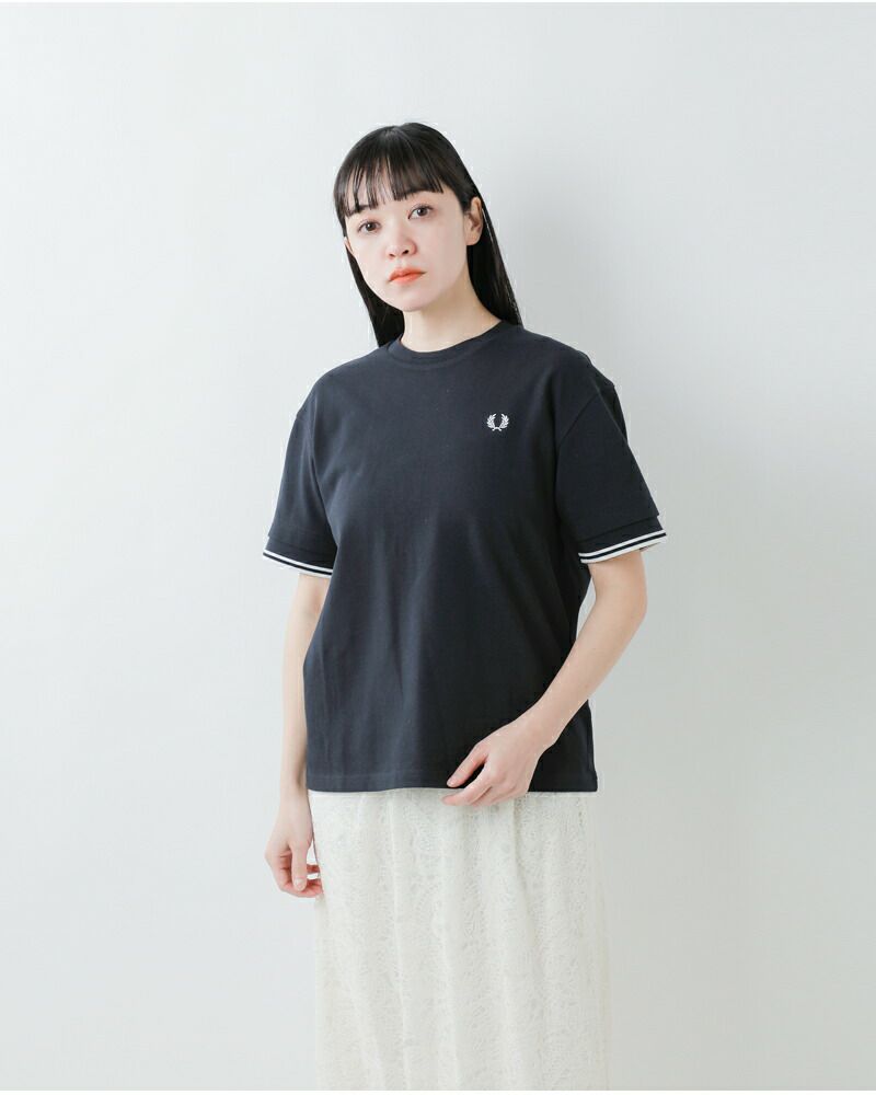 FRED PERRY フレッド ペリー コットン 鹿の子 ツインティップ Tシャツ 