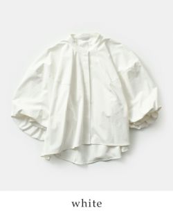 CLANE クラネ ボリューム スリーブ スタンド ネック シャツ