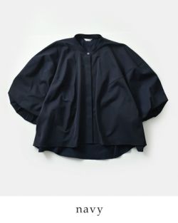 CLANE クラネ ボリューム スリーブ スタンド ネック シャツ