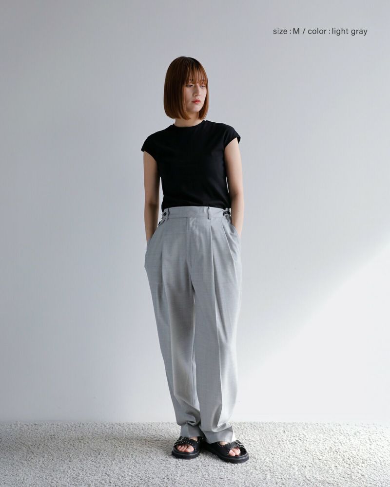 22AW 新作JUNMIKAMIジュンミカミツイードスラックス パンツ