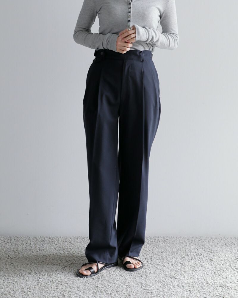 22AW 新作JUNMIKAMIジュンミカミツイードスラックス パンツ