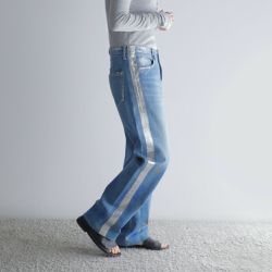 TANAKA タナカ コットン セルビッチ デニム ミッドライズ ストレート