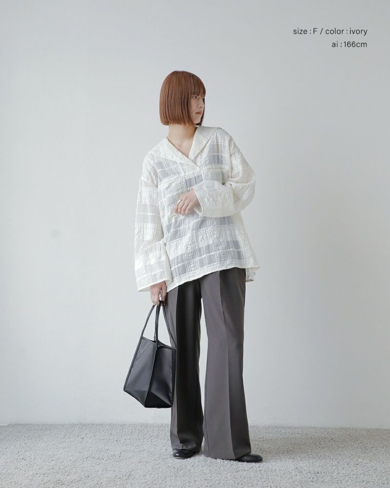 Hella ヘラ シアー チェック レース ブラウス “SHEER CHECK