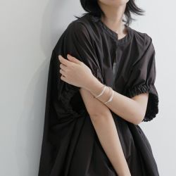 JAMIRAY ジャミレイ ライン スカルプチャー シルバー バングル