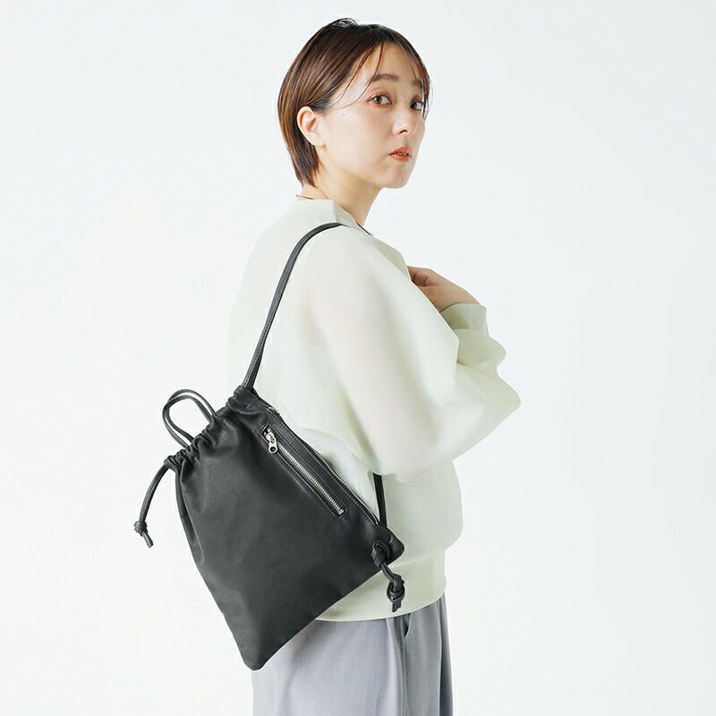 クーポン対象】mormyrus モルミルス レザー 巾着 2way ショルダー 