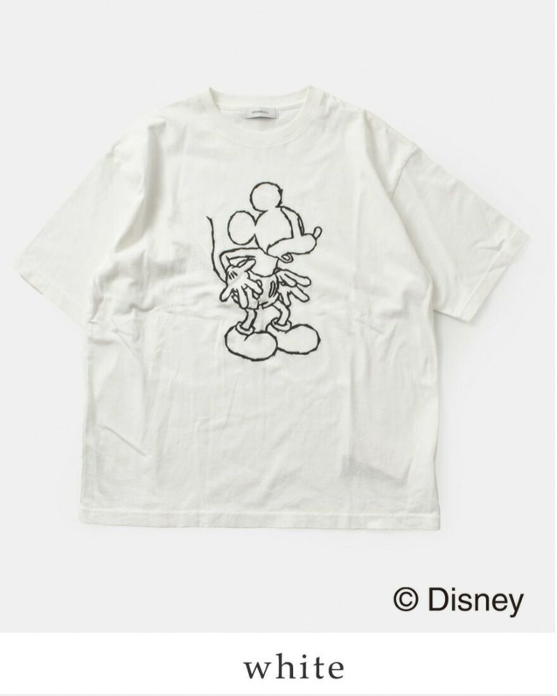 ジョンブル Tシャツ Johnbull  コットン「ミッキーマウス」プリント Tシャツ “「MICKEY MOUSE」 T” jt252c02  クーポン対象 Johnbull ジョンブル コットン「ミッキーマウス」 刺繍 Tシャツ