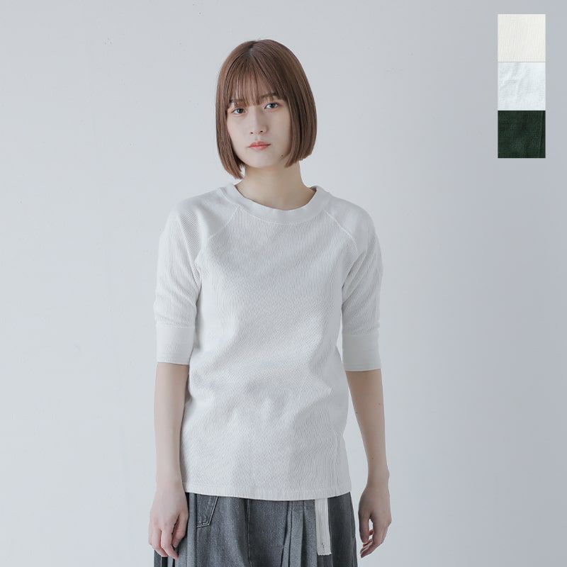 KURO クロ ストライプ ジャガード ハーフスリーブ Tシャツ KURO クロ ストライプ ジャガード ハーフスリーブ Tシャツ