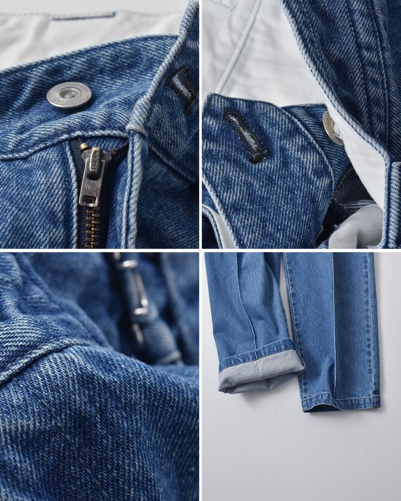 BIG TUCK DENIM TROUSER - KURO