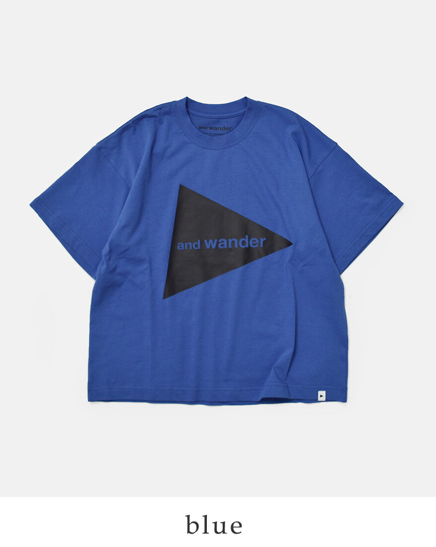 and wander アンドワンダー 速乾 ビッグロゴ 半袖 Tシャツ “and wander  