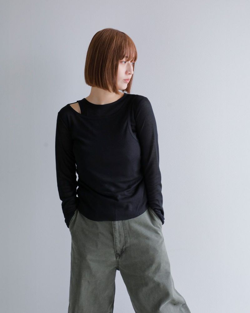 kiehtova キエトヴァ レイヤード シアー トップス “LAYERED SHEER TOPS