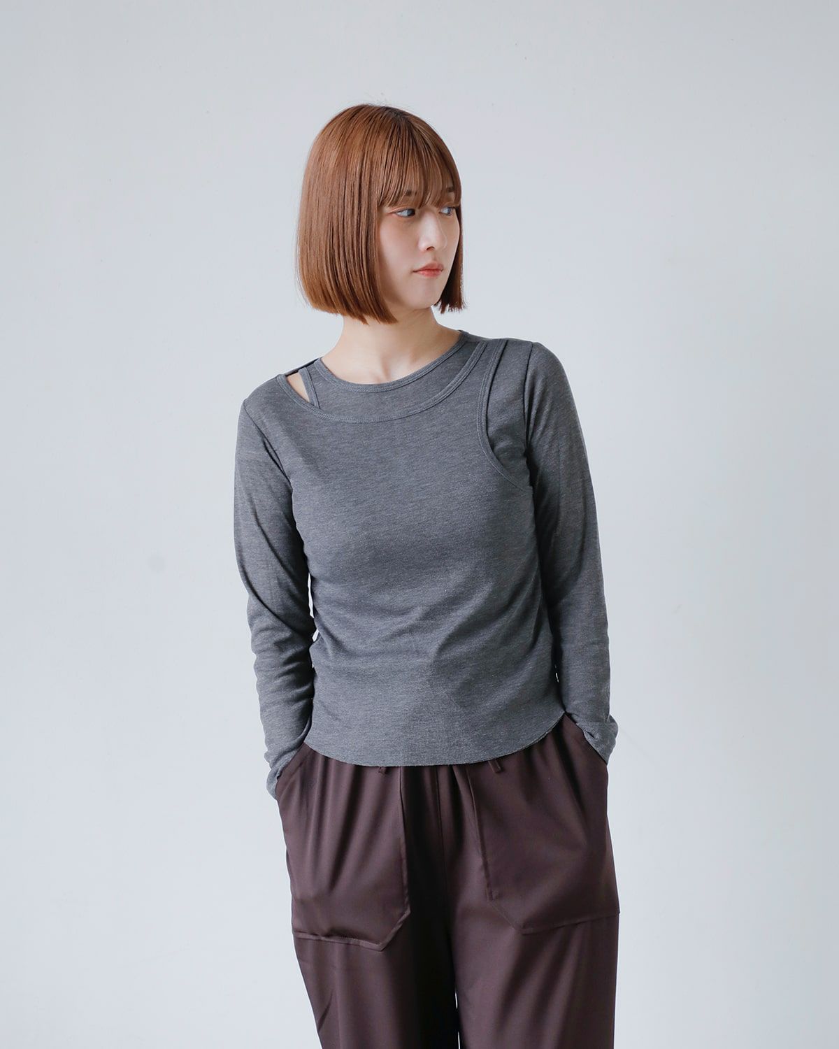 kiehtova キエトヴァ レイヤード シアー トップス “LAYERED SHEER TOPS