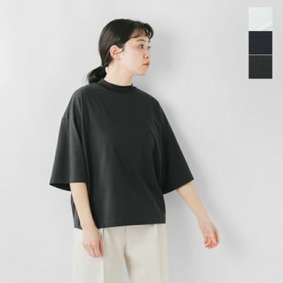 euphoric’ ユーフォリック  aranciato別注 スペイン ピマ コットン モックネック 七分袖 カットソー eu-ct5113-mt 2025ss新作 レディース
