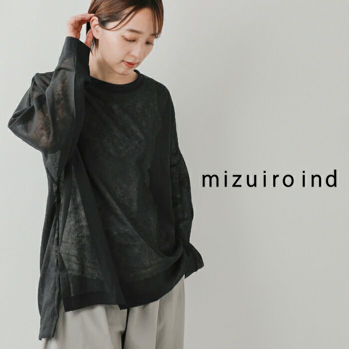mizuiro ind ミズイロインド ワッシャー ボイル クルーネック