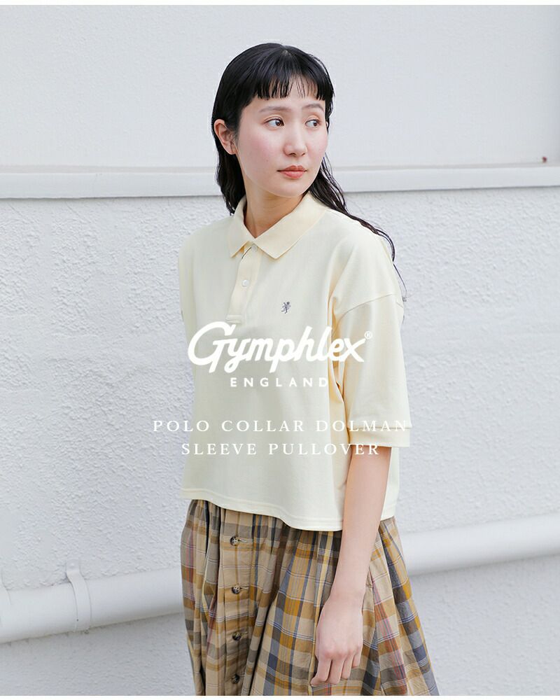 クーポン対象】Gymphlex ジムフレックス ポロカラー ドルマン