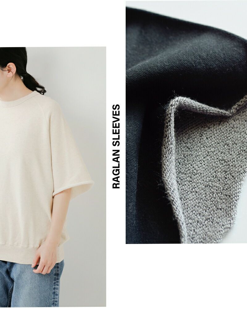 SP加工裏毛クルー | REMI RELIEF NAVY LABEL(レミレリーフ