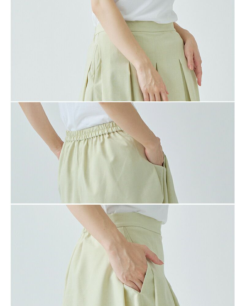 最高 ホワイト whyto プリーツ “pleats パンツ トラウザー ワイド ウェア