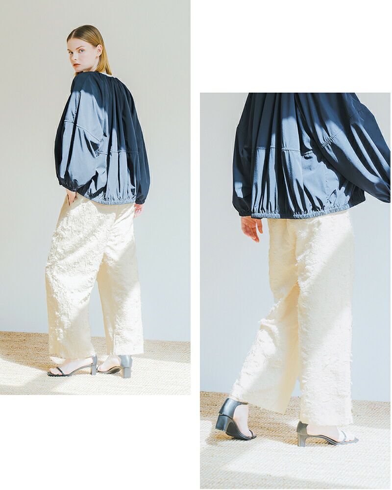 whyto ホワイト ジャガード スラックス パンツ “jacquard slacks