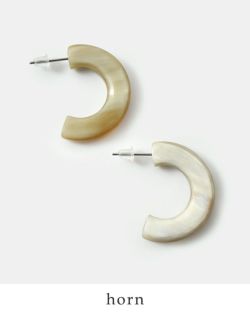 L'INDOCHINEUR ランドシヌール ハンドメイド ホーン ピアス L'INDOCHINEUR ランドシヌール ハンドメイド ホーン ピアス