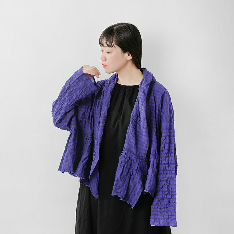 TIME SALE】チェック柄Vネックニットカーディガン 49AV.junko
