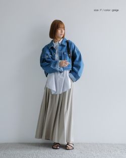 Hella(ヘラ)　プリーツボリュームスカート hella プリーツボリュームスカート ベージュ PLEATS RAP SK