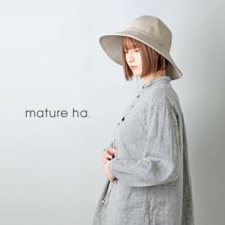 mature ha ．マチュアーハ　60サイズ　美品 mature ha. マチュアーハ バック ステッチ ウール フリーハット