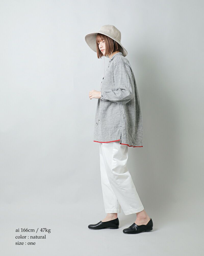 mature ha. for Garden. リネンキャンバスベルハット 帽子