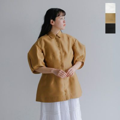 クラネ　clane ウエストシェイプパフスリーブシャツ　サイズ2 クラネ clane ウエストシェイプパフスリーブシャツ サイズ2