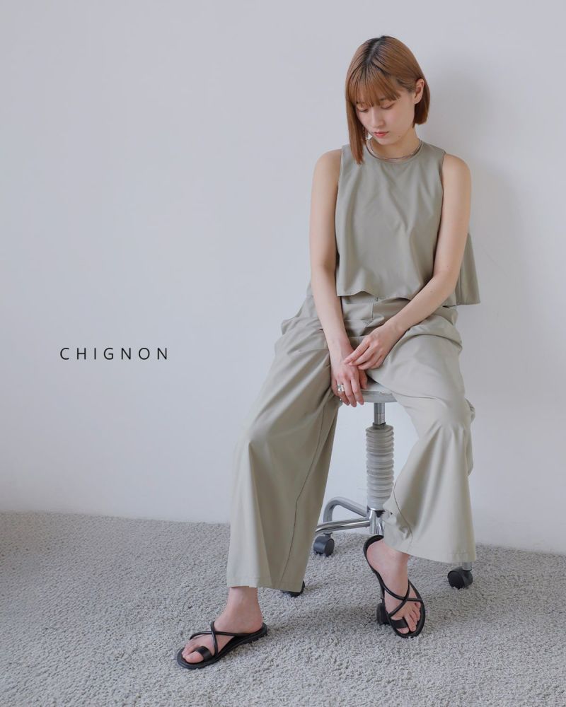シニヨン（CHIGNON）ジャケット付きコンビネゾン／ブラック【入