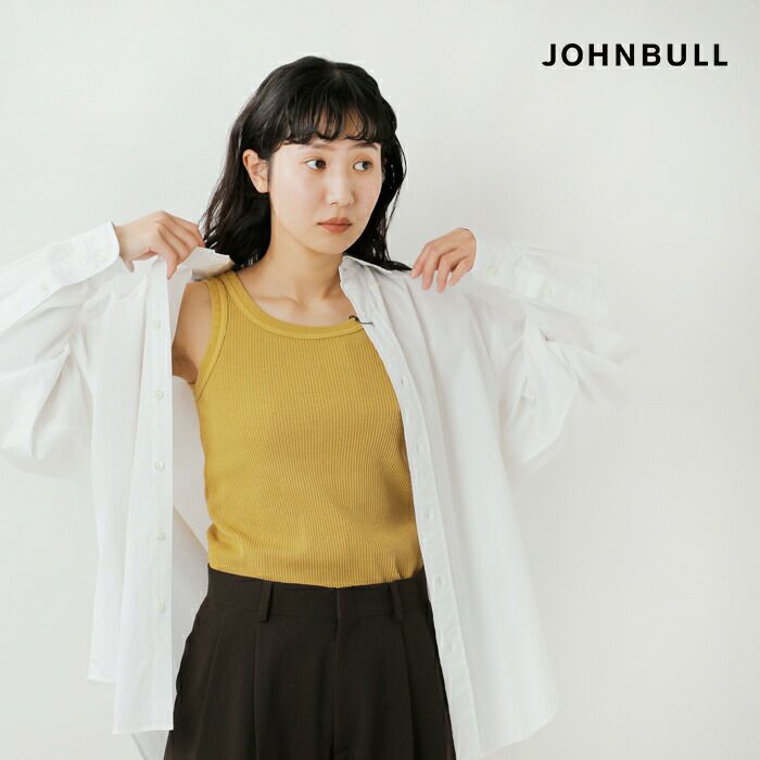アウトレット福袋 ジョンブル Johnbull コットン タンクトップ 針抜き ピグメント トップス