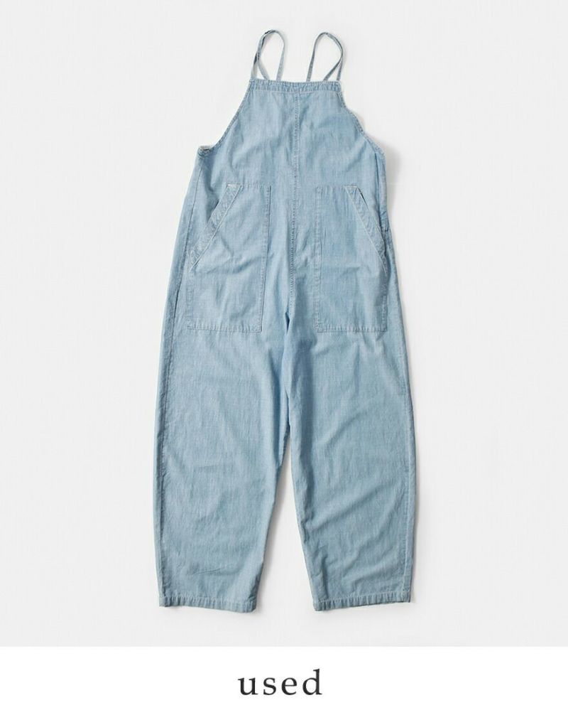 30%OFF ジョンブル オールインワン サロペット Johnbull コットン シャンブレー ダブルストラップ サロペット jl252p02  ☆☆ クーポン対象 30%OFF】Johnbull ジョンブル コットン シャンブレー ダブルストラップ