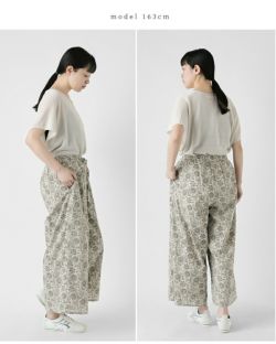 SOIL ソイル コットン ボイル 2トーン フラワー プリント ワイド