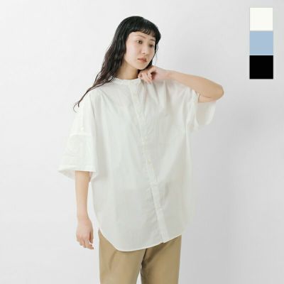 Yarmo ヤーモ  ロールアップ スリーブ ボクシー シャツ yar-25ss-s29-tr 2025ss新作 レディース