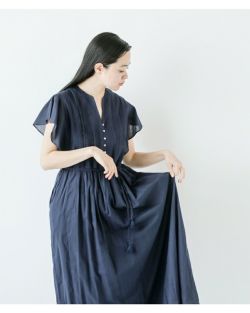 近年モデル 美品 ヌキテパ コットンボイル レース＆ピンタック ガウン ラップ 近年モデル 美品 ヌキテパ コットンボイル レース＆ピンタック